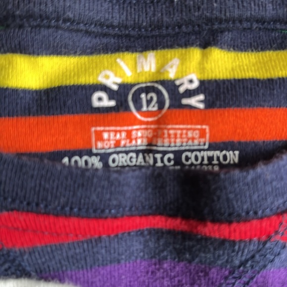 Primary Rainbow Long Sleeve Pajama Tops - Picture 2 of 6